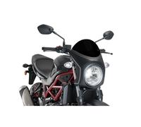 Puig 3169N Semicarenado Retro para Moto Que Mejora la protección Frontal y aporta una estética clásica con diseño aerodinámico Funcional, Negro