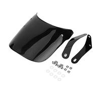 Parabrisas transparente Parabrisas de motocicleta Protección duradera de contra los desechos del viento para modelos Bonneville T100 T120 Thruxton 900 R 2001 2017 Marco de hierro ((negra))