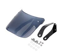 Parabrisas transparente Parabrisas de motocicleta Protección duradera de contra los desechos del viento para modelos Bonneville T100 T120 Thruxton 900 R 2001 2017 Marco de hierro ((ahumada))