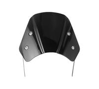 Parabrisas Universal De 5 A 7 Pulgadas Estilo Retro para Motocicletas Cafe Racer, para Royal Enfield, para Yam&AHA, para K&AWAS&AKI Y para SU&ZUKI(Black)