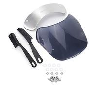 Parabrisas universal retro redondo para motocicleta, deflector de viento delantero ajustable para faros de 5 a 7 pulgadas, carenado de ABS con soporte de hierro, protector de