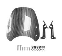 Parabrisas Visera Parabrisas Motocicleta Protector Pantalla Viento Accesorios Deflectores para Triumph Street Twin 900 2019-2020 Carenabris(Aspecto de Fibra de Carbono.)