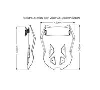 PARABRISAS-VISERA PUIG TOURING PARA KTM 1290 SUPERDUKE GT 22-24 AHUMADO CLARO