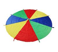 Paracaídas de Juego Infantil Multicolor con 8 Asas, Juguete Arcoíris para Niños, Manta de Juego para Interior y Exterior, Juegos de Jardín, Picnic, Guardería y Actividades en Grupo(2m)