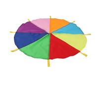 Paracaídas de juguete con paraguas arcoíris, for golpear topos, juegos al aire libre for deportes, trabajo en equipo for niños y niñas. para Actividades Deportivas Fiestas Ejercicios(3.0M Color 2)