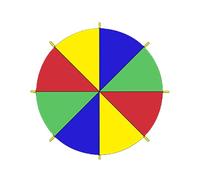 Paracaídas multicolores, paracaídas para niños - Juego de carpa de juguete de paracaídas con mangos - Juguete al aire libre, juegos de cooperación de carpa para la clase de gimnasio de la escuela prim