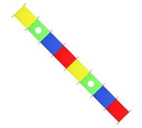 Paracaídas para juegos en grupo: hoja de ejercicios colorida, tela con mango asistido, equipo para juegos de formación de equipos | Recurso interactivo de aprendizaje físico para educación, recreación