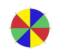 Paracaídas para niños, paracaídas arcoíris,Juega paracaídas de gimnasia con asas - Entretenimiento familiar para la familia cooperativa cooperativa al aire libre cooperativa