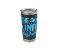 Paracaidismo El cielo no es mi límite Vaso térmico de acero inoxidable de doble pared