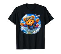 Paracaidismo Lindo Oso De Peluche Valiente Aventura Formas Camiseta