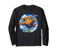 Paracaidismo Lindo Oso De Peluche Valiente Aventura Formas Manga Larga