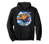 Paracaidismo Lindo Oso De Peluche Valiente Aventura Formas Sudadera con Capucha