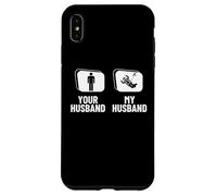 Paracaidismo Su Marido Mi Esposo Esposa Paracaidista Divertido Carcasa para iPhone XS Max