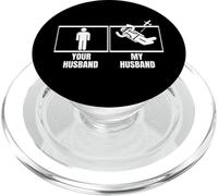 Paracaidismo Su Marido Mi Esposo Esposa Paracaidista Divertido PopSockets PopGrip para MagSafe