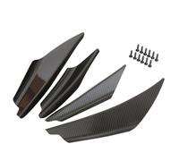 Parachoque Spoiler Lip 4pcs Universal Coche Parachoques Delanteros Spoilers Conjunto Tira De Arañazos Auto Cuerpo Labio Canardas Divisor Kits Recorte(Carbon Fiber)
