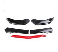 Parachoque Spoiler Lip para Fiat 500 595 Parachoques Delantero Coche Spoilers De Barbilla Kits Cuerpo Falda Divisora Difusor Protección Cubiertas Guardia(Black Red)