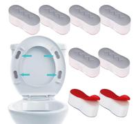 Parachoques de asiento de inodoro, 8 Uds., espaciador universal de asiento de inodoro con adhesivo fuerte, parachoques de repuesto para bidé, para el hogar, Hotel, Hospital