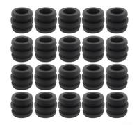 Parachoques de goma para mesa de juego para interiores, paquete de 20 amortiguadores de futbolín negros de 24 x 29 mm, piezas de repuesto de plástico para mesas de fútbol (20 unidades)