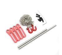 Parachoques de Metal Delantero y Trasero con Gancho de Remolque Compatible con Accesorios de Piezas de actualización de chasis TRX a Escala RC de 1/10(Rouge)