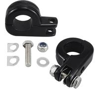 Parachoques de Motocicleta para Carretera para King para Electra para Street para Glide Estriberas De 32 Mm Soporte Abrazadera para Barra Protección Protector Motor Reposapiés(Black Mount)