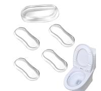 Parachoques debajo del asiento del inodoro: material de silicona transparente antideslizante, dispositivo de fijación de bidé ajustable en altura, componente de protección versátil para blindaje de