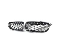Parachoques Delantero Capó Rejilla Para Serie 3 F30 F31 F35 2011-19 Parachoques Delantero Tipo Diamante Parrilla Riñón Doble Listón Deportiva Carreras(Sliver)