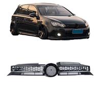 Parachoques Delantero Coche Parrilla Central Parte Superior Malla Panal Para VW Para Golf 6 MK6 GTI 2009 2010 2011-2013(línea roja)