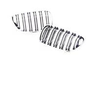Parachoques Delantero Cromado Plateado Tipo Riñón para Serie 2 F22 F23 F87 218i 220i 228 Rejilla Doble Listón Simple Rejillas Delanteras(Double Chrome Black)