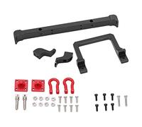 Parachoques Delantero de Aluminio y para MN D90 99s, Parachoques Delantero de Metal para Coche RC, Pieza Colli Upg con Te, Reemplazo Directo para Coche RC Escala 1/10, Macd Access (Black)