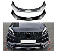 Parachoques Delantero de Coche para Mercedes Benz A Class W176 A180 A200 A45 AMG 2013-2018, difusor de alerón de Labios, Kit de protección de Cuerpo Divisor Inferior, Accesorio,Gloss Black