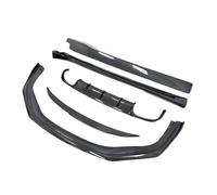 Parachoques delantero de fibra de carbono real, difusor trasero, alerón, faldón lateral para maletero, compatible con Porsche 911 991.2 2016 2017 2018(Full kit B)