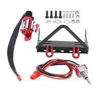 Parachoques delantero de Metal con juego de cabrestante, accesorio de Control remoto apto para coche Axial SCX10 RC