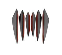 Parachoques Delantero del Coche Parachoques Delantero de Coche, difusor Labio Goma, Aletas divisoras, alas, Pegatinas para el Cuerpo,decoración Tiras(6Pcs Black)