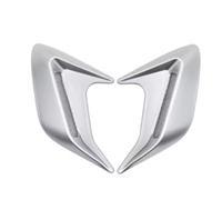 Parachoques delantero del coche, ventilación lateral, divisor de coche, alerón Canard apto para Honda Moldura de ventilación lateral del vehículo(Silver)