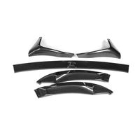 Parachoques Delantero Labio Cuerpo For F80 For M3 F83 F82 For M4 2015-2020 Car Front Bumper Spoiler Lip Diffuser Body Kit + Side Splitters Aprons Flaps Guard A Set(Aspecto de Carbono)