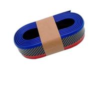 Parachoques Delantero Universal De 2,5M Protector Goma Fibra Carbono Tira Alerón Faldón Lateral Antiarañazos para Coche Faldón Lateral para Automóvil(D Blue)