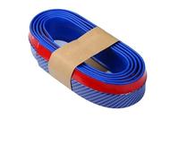 Parachoques Delantero Universal De 2,5M Protector Goma Fibra Carbono Tira Alerón Faldón Lateral Antiarañazos para Coche Faldón Lateral para Automóvil(C Blue)