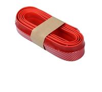 Parachoques Delantero Universal De 2,5M Protector Goma Fibra Carbono Tira Alerón Faldón Lateral Antiarañazos para Coche Faldón Lateral para Automóvil(C Red)