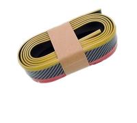 Parachoques Delantero Universal De 2,5M Protector Goma Fibra Carbono Tira Alerón Faldón Lateral Antiarañazos para Coche Faldón Lateral para Automóvil(D Gold)