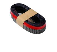 Parachoques Delantero Universal De 2,5M Protector Goma Fibra Carbono Tira Alerón Faldón Lateral Antiarañazos para Coche Faldón Lateral para Automóvil(C Black)