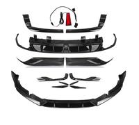 Parachoques Faldón trasero Difusor Kit Carrocería Para Accord 2021-2022 Labio Parachoques Delantero +Difusor Trasero+Moldura Cubierta Ventilación Aire Divisor Marco(Glossy Black)