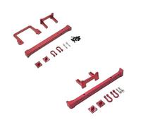 Parachoques Metálico Delantero y Trasero con Soporte Winch para RC 1/12 | Kit Protección Aleación Reforzada Accesorios Mejora para Camión Escala 1:12(Red)