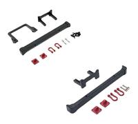 Parachoques Metálico Delantero y Trasero con Soporte Winch para RC 1/12 | Kit Protección Aleación Reforzada Accesorios Mejora para Camión Escala 1:12(Black)