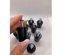 Parachoques negro para persianas 10 uds., tapones de tope cónicos de PVC para persianas