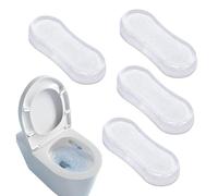Parachoques para asiento de inodoro - 4 almohadillas transparentes de silicona | Cojín antideslizante con adhesivo fuerte, protección contra la reducción del ruido, estabilidad de la tapa del inodoro