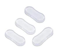 Parachoques para asiento de inodoro, almohadillas de silicona para tapa de asiento de inodoro, 4 piezas anticolisión, tapa de inodoro transparente, kit de parachoques de repuesto para inodoro de