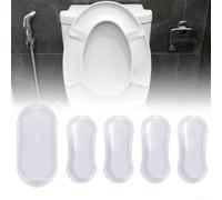 Parachoques para asiento de inodoro, juego de 5, separadores amortiguadores de tapa, estabilizar el asiento, reducir el ruido, almohadillas de silicona transparente, despegar y para baño