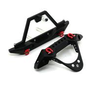 Parachoques RC Compatible con Axial para SCX10 1/10 RC Crawler Car Upgrade Parts Accesorios Parachoques Delantero Y Trasero De Metal con Luz