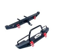 Parachoques RC Compatible con TRX-4 D90 D110 para Axial para SCX10 90046 1/10 RC Crawler Car Upgrade Part Parachoques Delantero Y Trasero De Metal con Luz