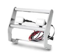 Parachoques RC Compatible con TRX4 1/10 RC Crawler Car Upgrade Parts Accesorios Parachoques Delantero Anticolisión De Acero Inoxidable con Luz